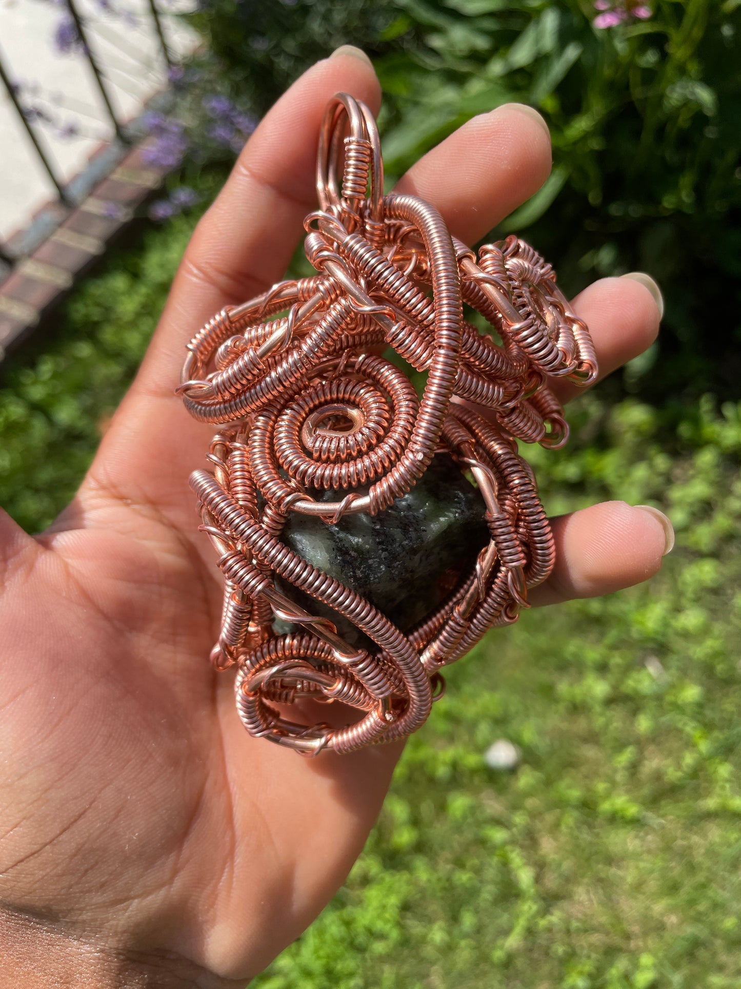 Green Ruby Zoisite Pendant
