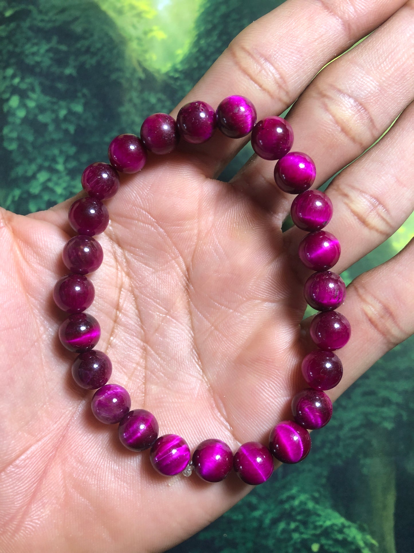 Magenta Tiger Eye 8mm Bracelet