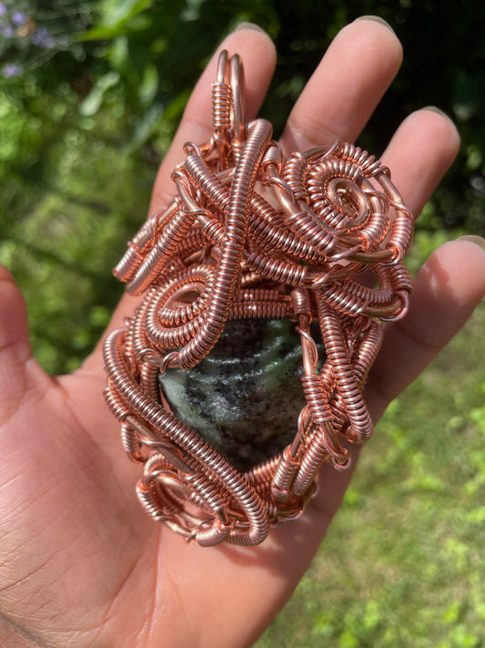 Green Ruby Zoisite Pendant